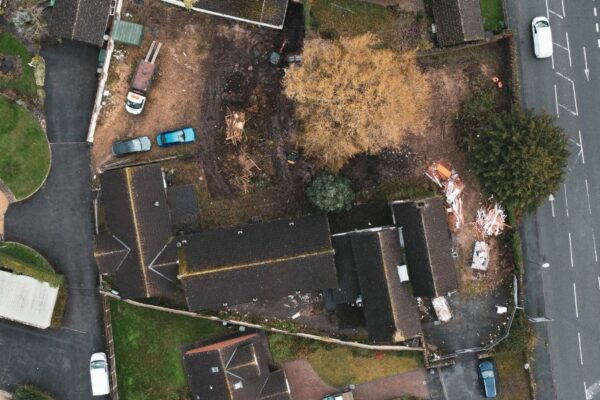 Willow Tree Apartments, in Yate Bristol aerial view